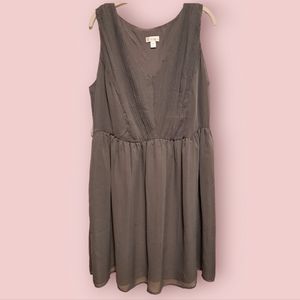 Tevolio Gray Chiffon Bridesmaid/Cocktail Dress